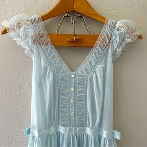 vintage powder blue nightgown